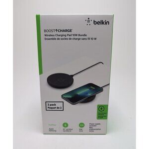 Belkin Boost Charge Wireless Charging Pad 10W 2 Pack Bundle